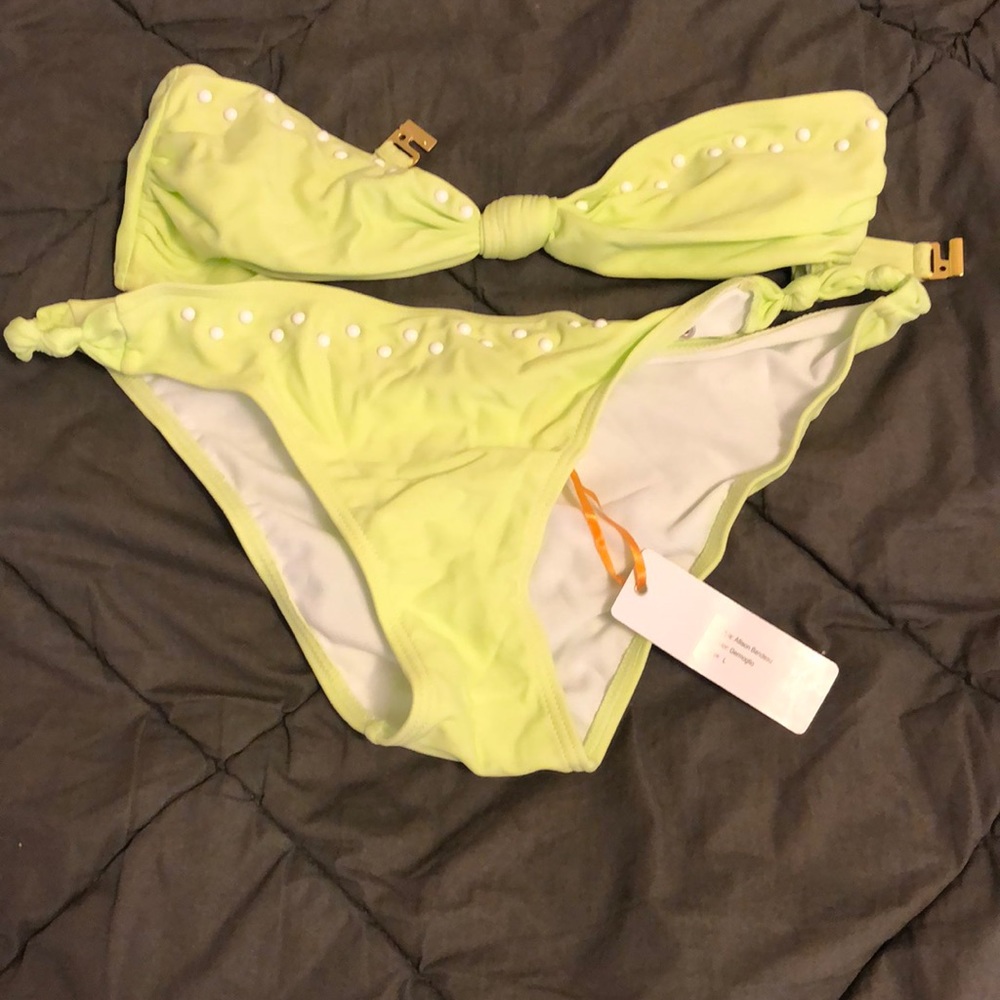 NEW WITH TAGS mint green polka dot bikini 👙